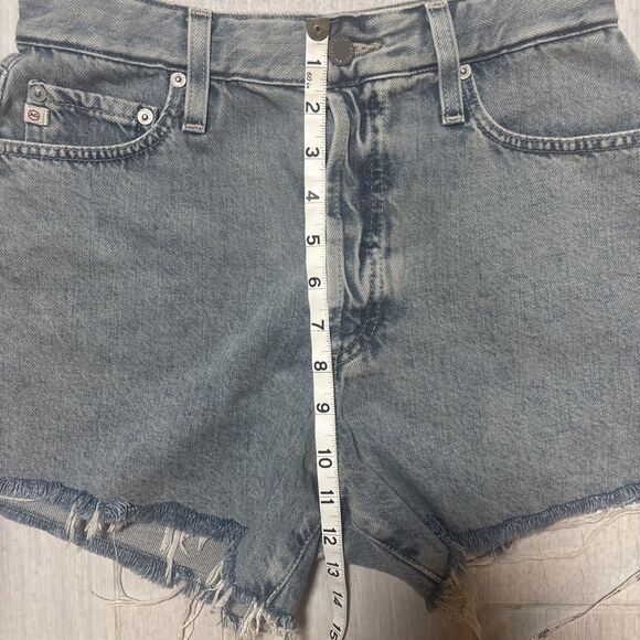 Womens Denim Jean Shorts 29R By AG Alexxis High Waist Y2K vibe Cutoff Distressed - Picture 4 of 9